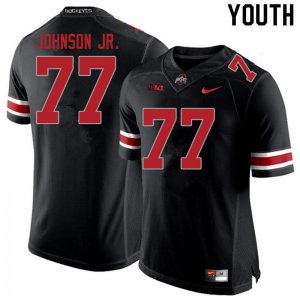 NCAA Ohio State Buckeyes Youth #77 Paris Johnson Jr. Blackout Nike Football College Jersey RRD7045QB